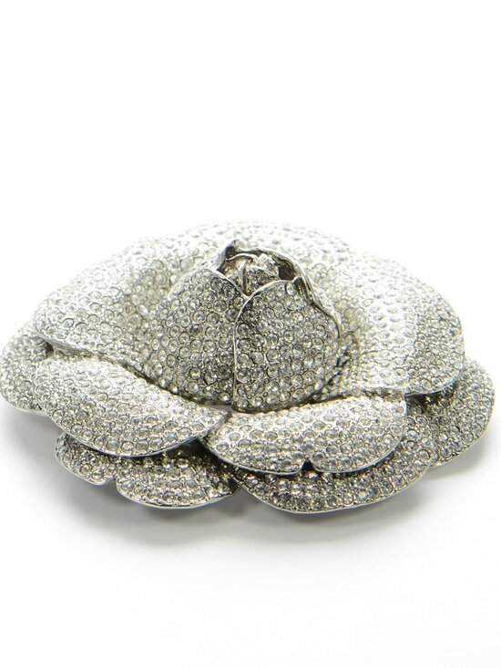 Oscar de la Renta Large Pave Crystal Rose Buckle main image 8